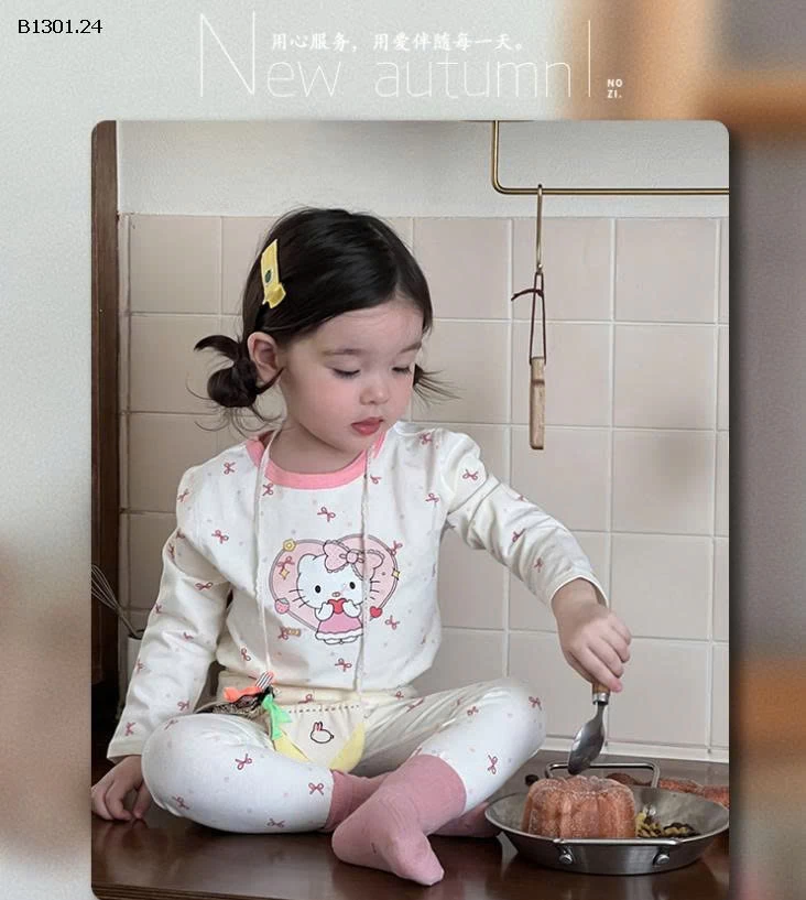 BỘ NGỦ GIỮ NHIỆT MẶC NHÀ CUTE CHO BÉ-Giá sỉ 145k