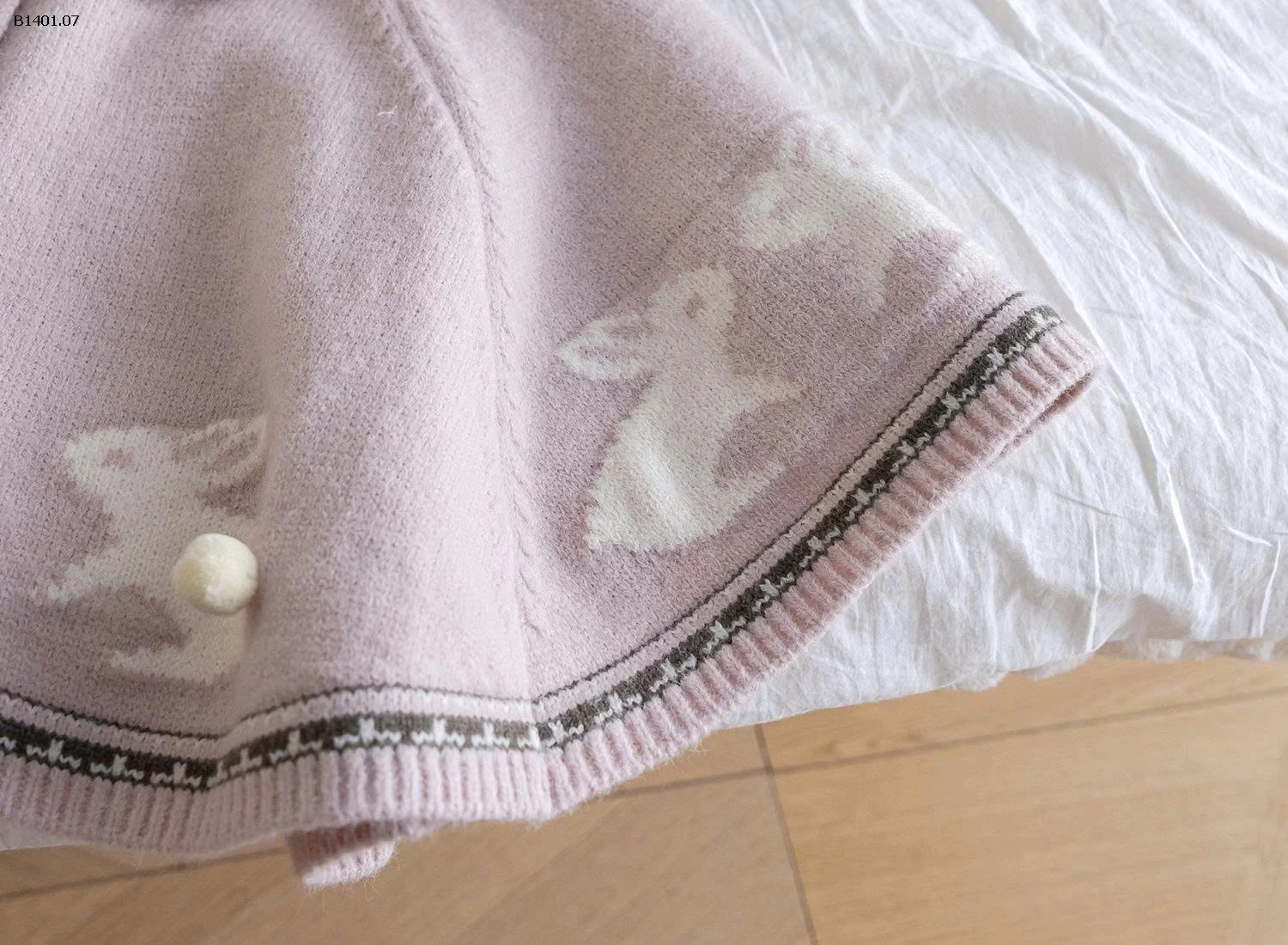 ÁO CHOÀNG LEN HÌNH THỎ BG-Giá sỉ 184k