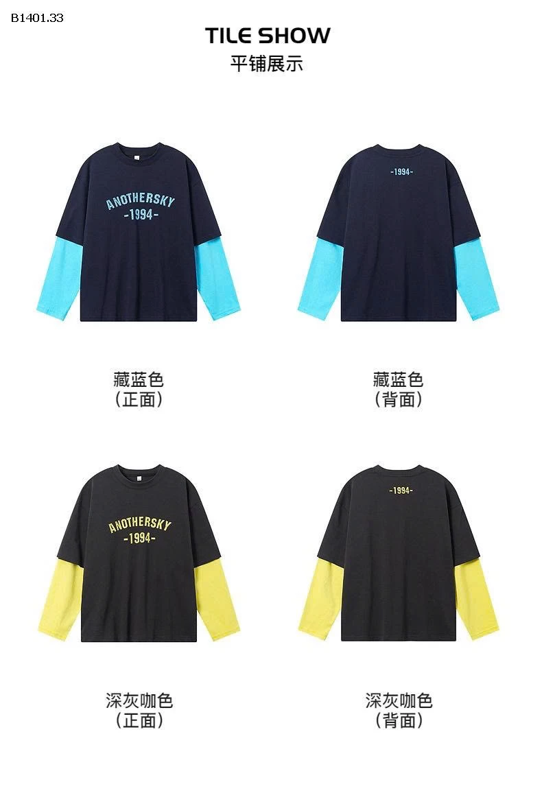 ÁO PHÔNG TAY PHỐI MÀU 1994- sỉ 196k