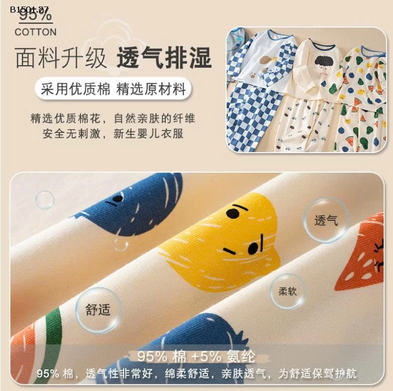 BỘ COTTON TRẺ EM HÀNG XUẤT -Giá sỉ 150k