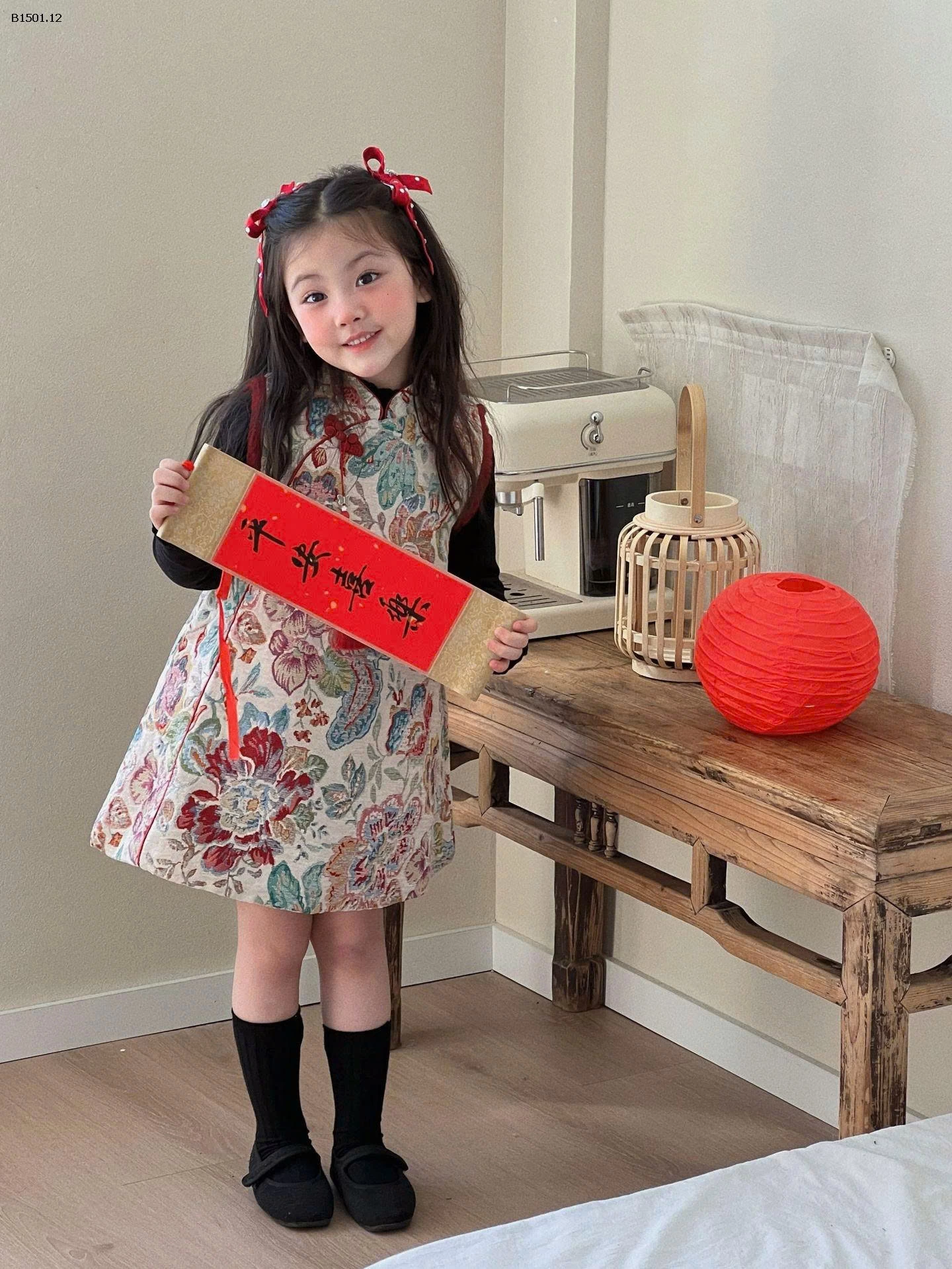 SET VÁY SƯỜN XÁM HOA GẤM BG-Giá sỉ  áo 168k  váy sườn xám #295k