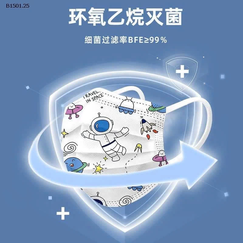 KHẨU TRANG Y TẾ TRẺ EM HÌNH HOẠT HÌNH LỌC KHUẨN 99%  - Giá sỉ 115k/set 100c