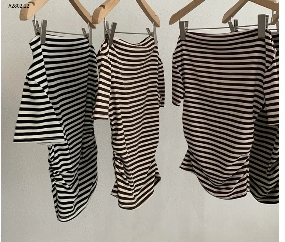 ÁO KẺ TRỄ VAI CHO NỮ- sỉ 137k