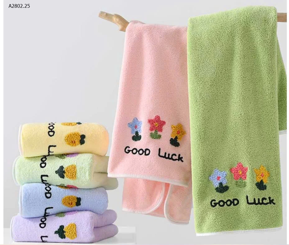 KHĂN TẮM GOODLUCK- sỉ 130k/set 2c chọn màu