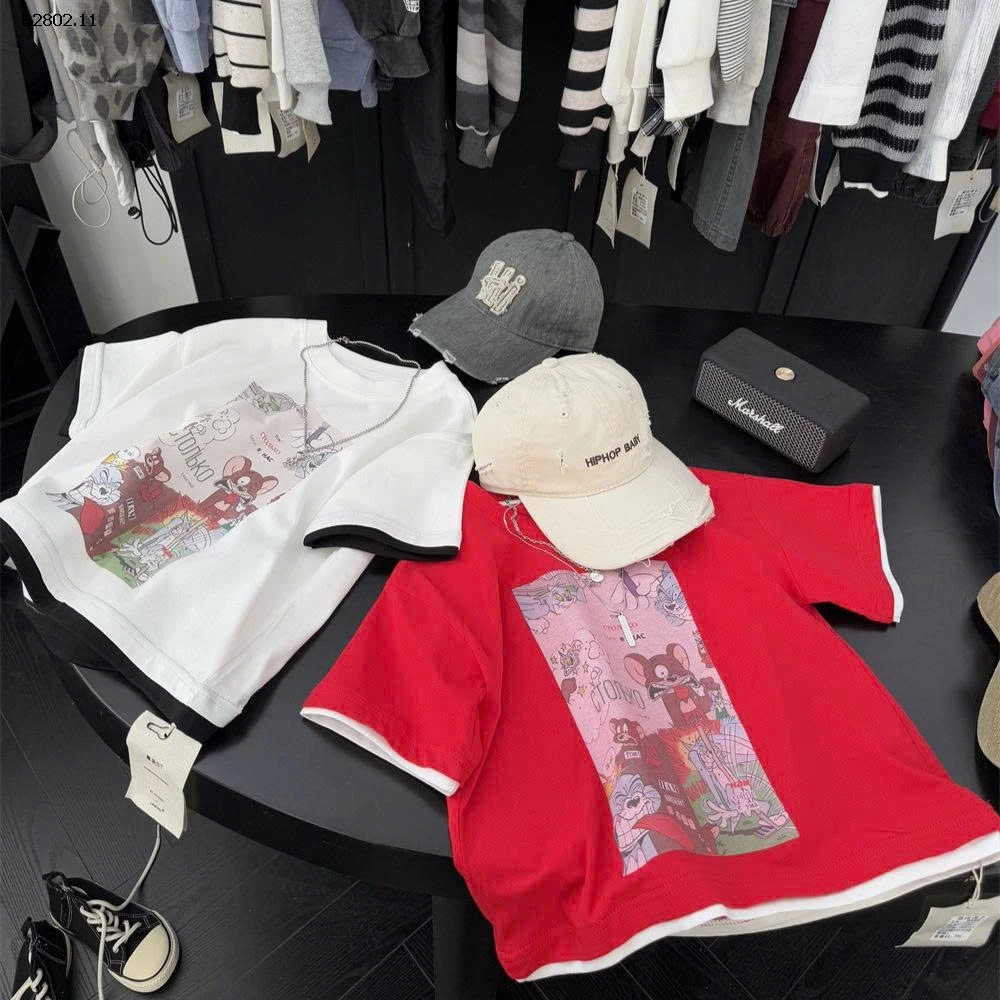 ÁO CỘC TAY HOẠT HÌNH CHO BÉ- sỉ 165k