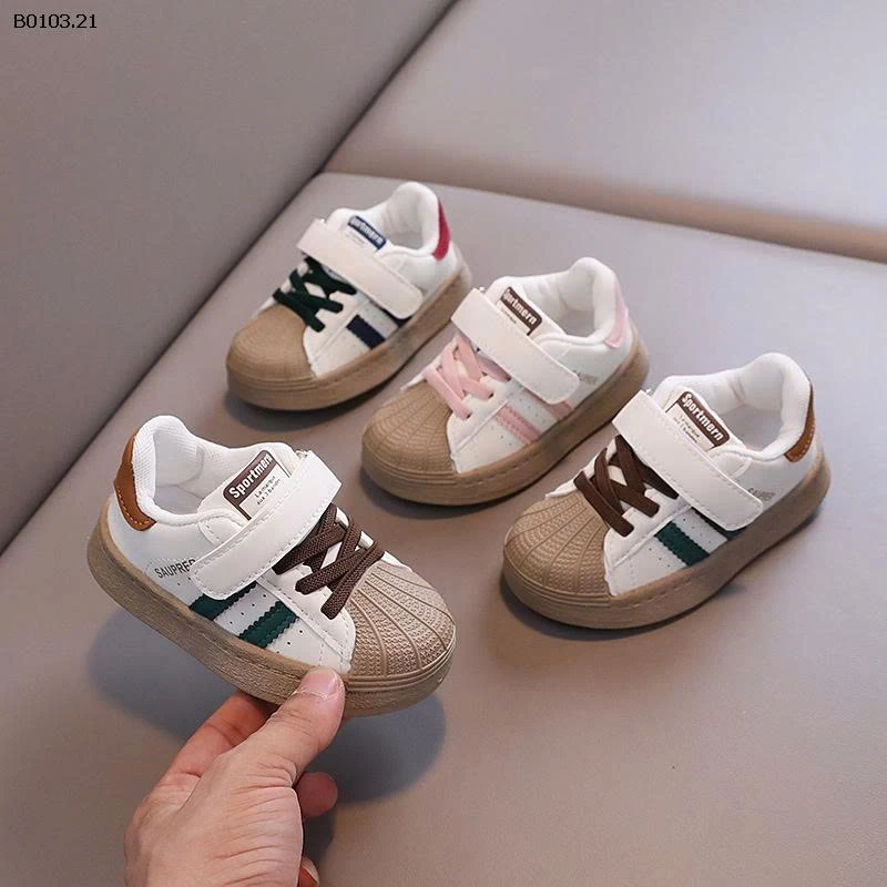 GIÀY THỂ THAO QUAI DÁN 2 SỌC- sỉ 21-25: 140k 26-30: 150k 