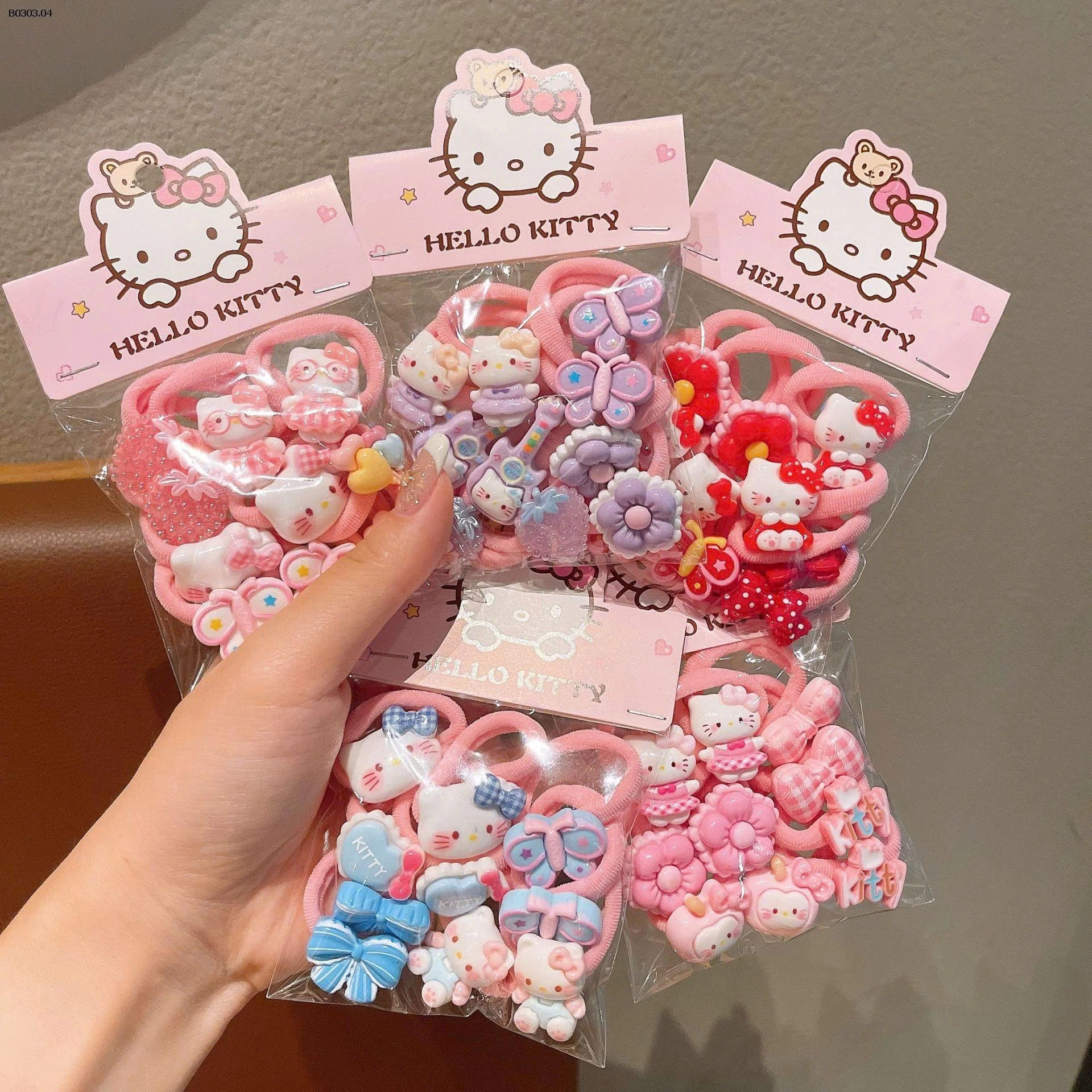 SET 10 DÂY BUỘC TÓC KITTY - sỉ 35k
