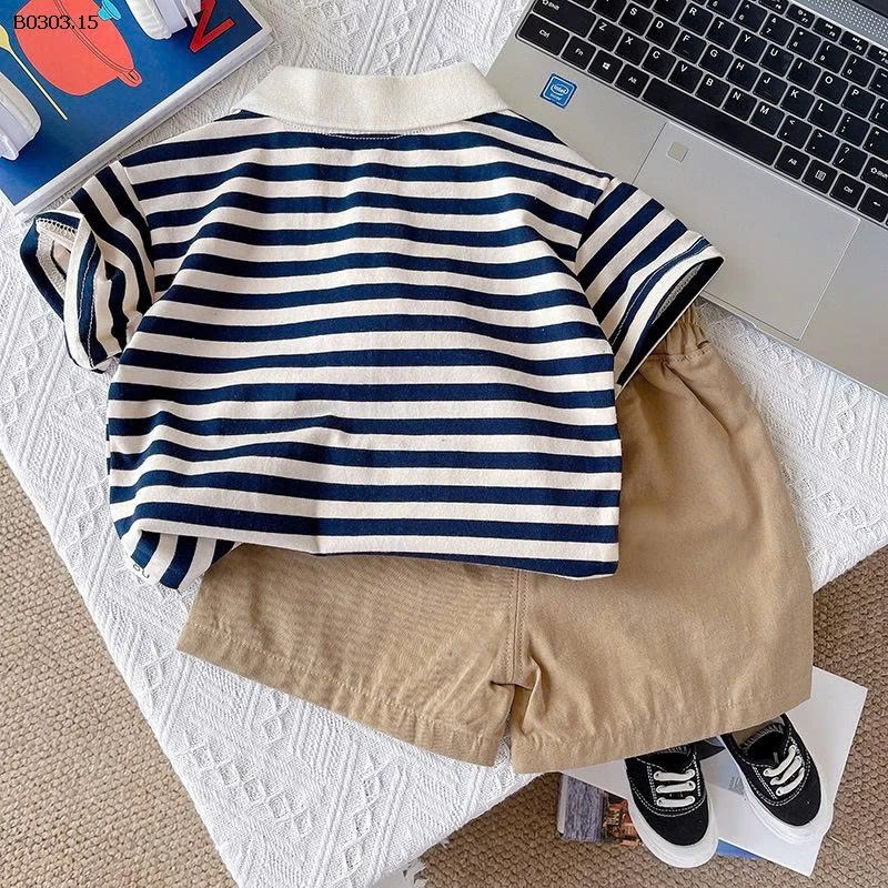 BỘ SHORT POLO KẺ CHO BT- sỉ 127k