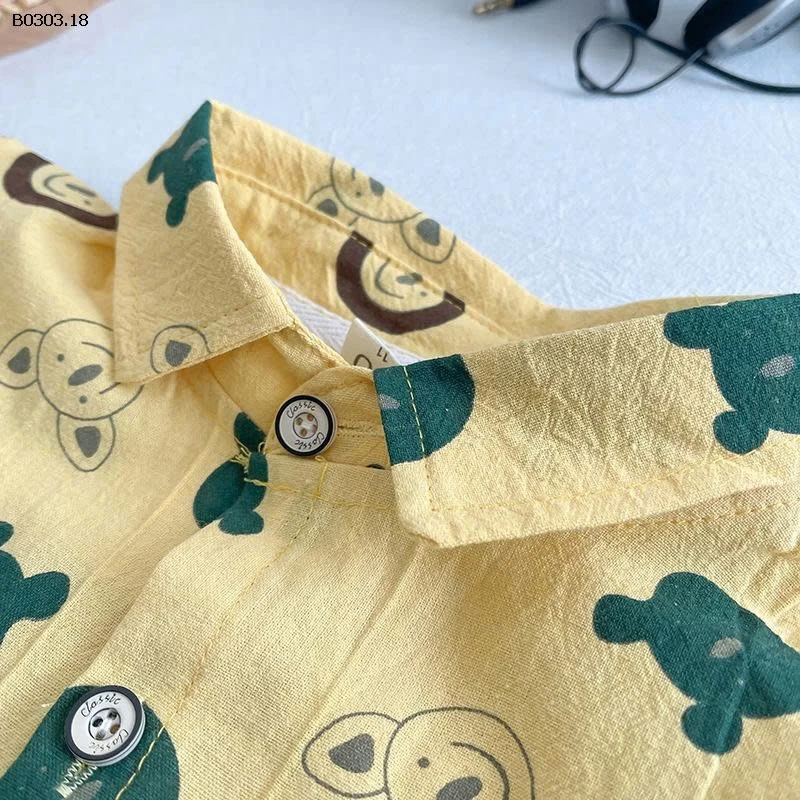 ÁO SƠ MI GẤU BÉ TRAI  - sỉ 108k