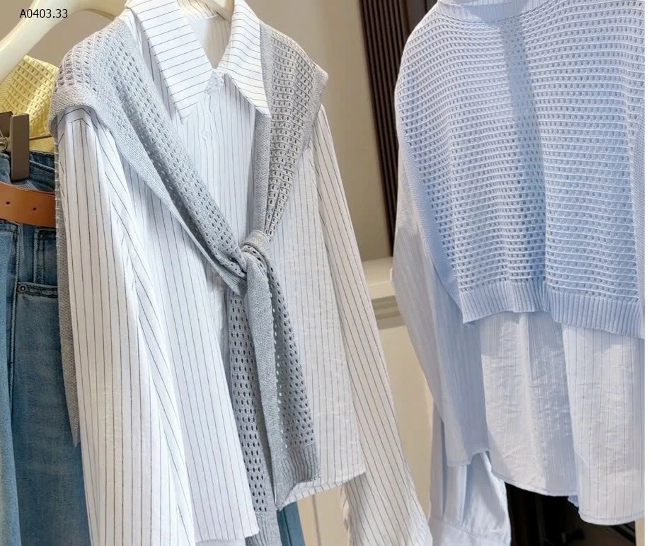 ÁO SƠ MI KÈM KHĂN ANNA - sỉ 220k