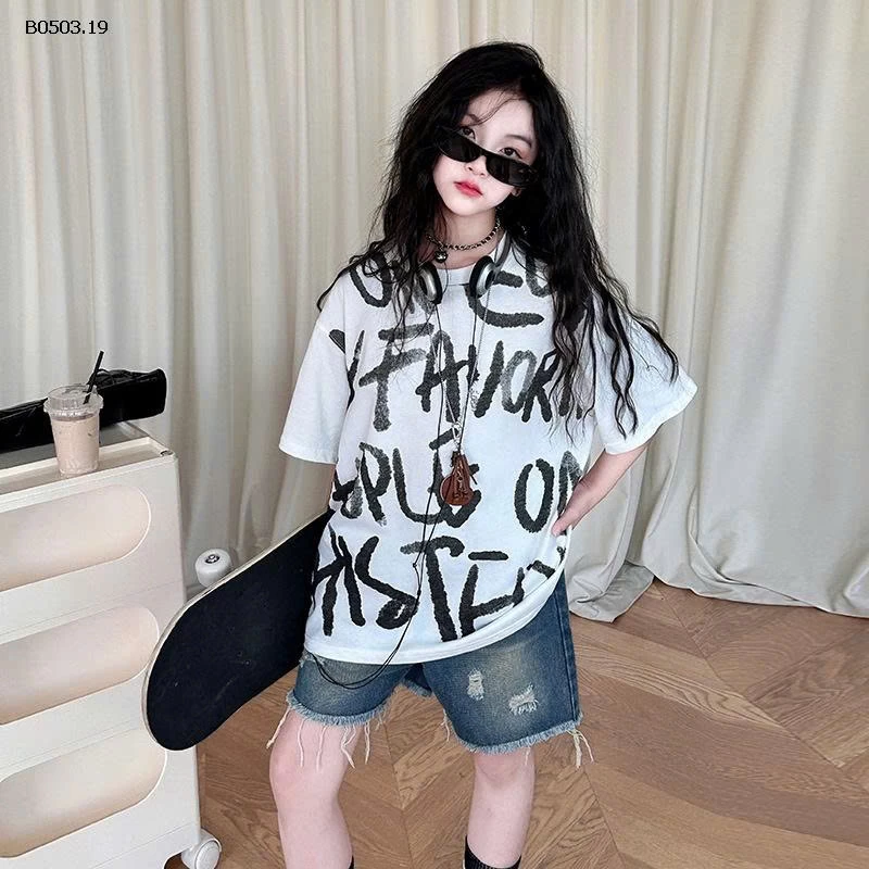 ÁO PHÔNG CHỮ & QUẦN JEAN RÁCH SZ ĐẠI -Giá sỉ  Quần#159k Áo #175k