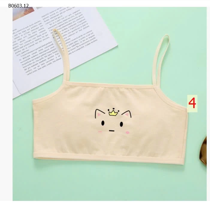 SET 4C ÁO LÓT CHO BÉ GÁI MỚI LỚN -Giá sỉ 86k/set 4c mix màu