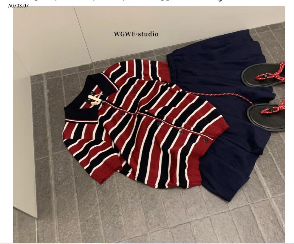 ÁO POLO LEN KẺ WGWE- sỉ 256k