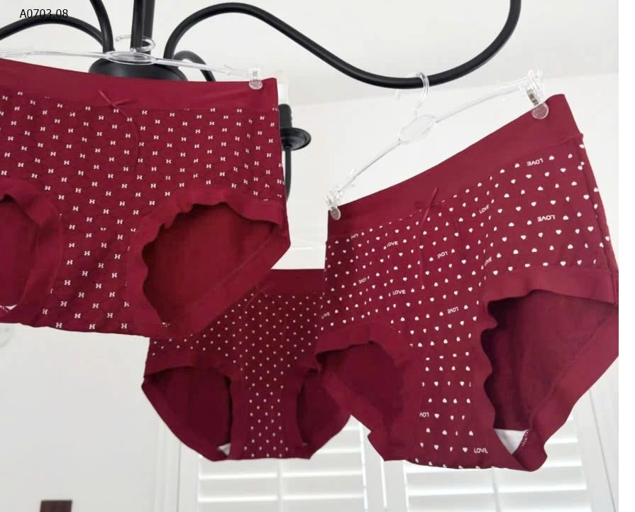 HỘP 3 QUẦN LÓT REN ĐỎ NỮ- sỉ 115k
