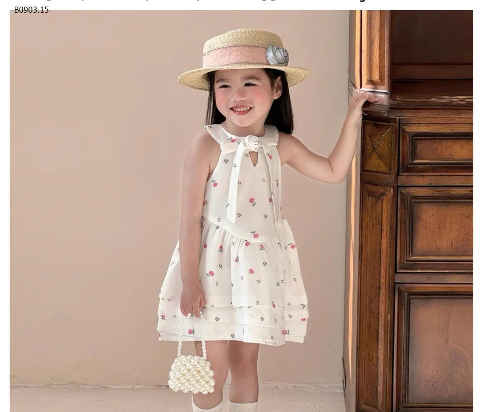 ĐẦM HOA HỒNG CỔ YẾM - sỉ 192k